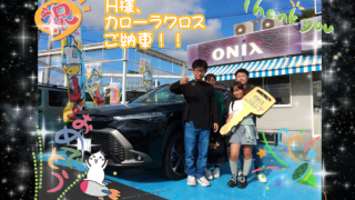 明石西店、新車カローラクロスの納車写真